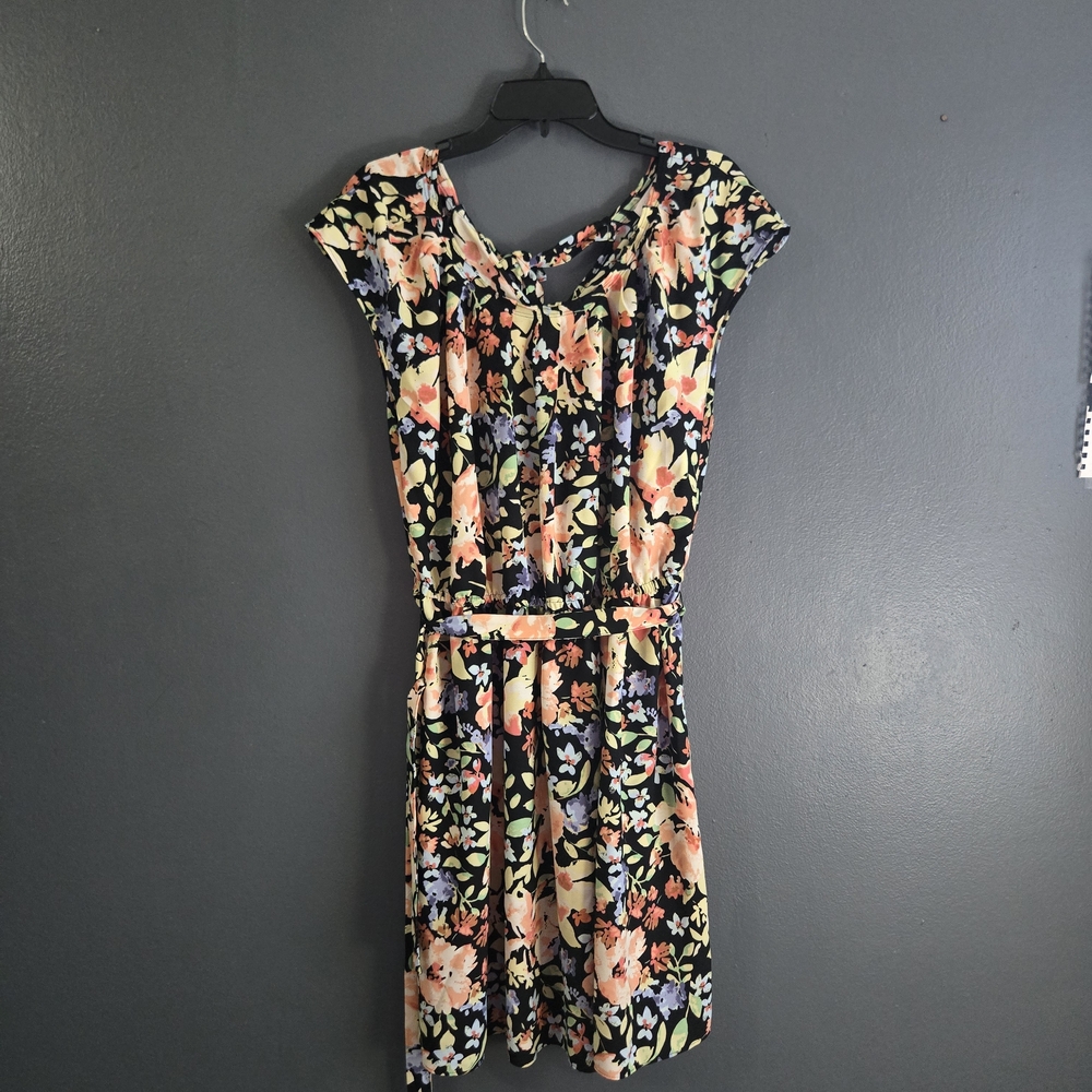 LC Lauren Conrad Black Coquette Boho Chic Midi Dress XL